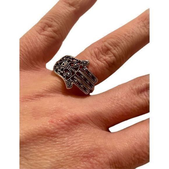 SILVER VINTAGE HAND RING - Picture 3 of 6